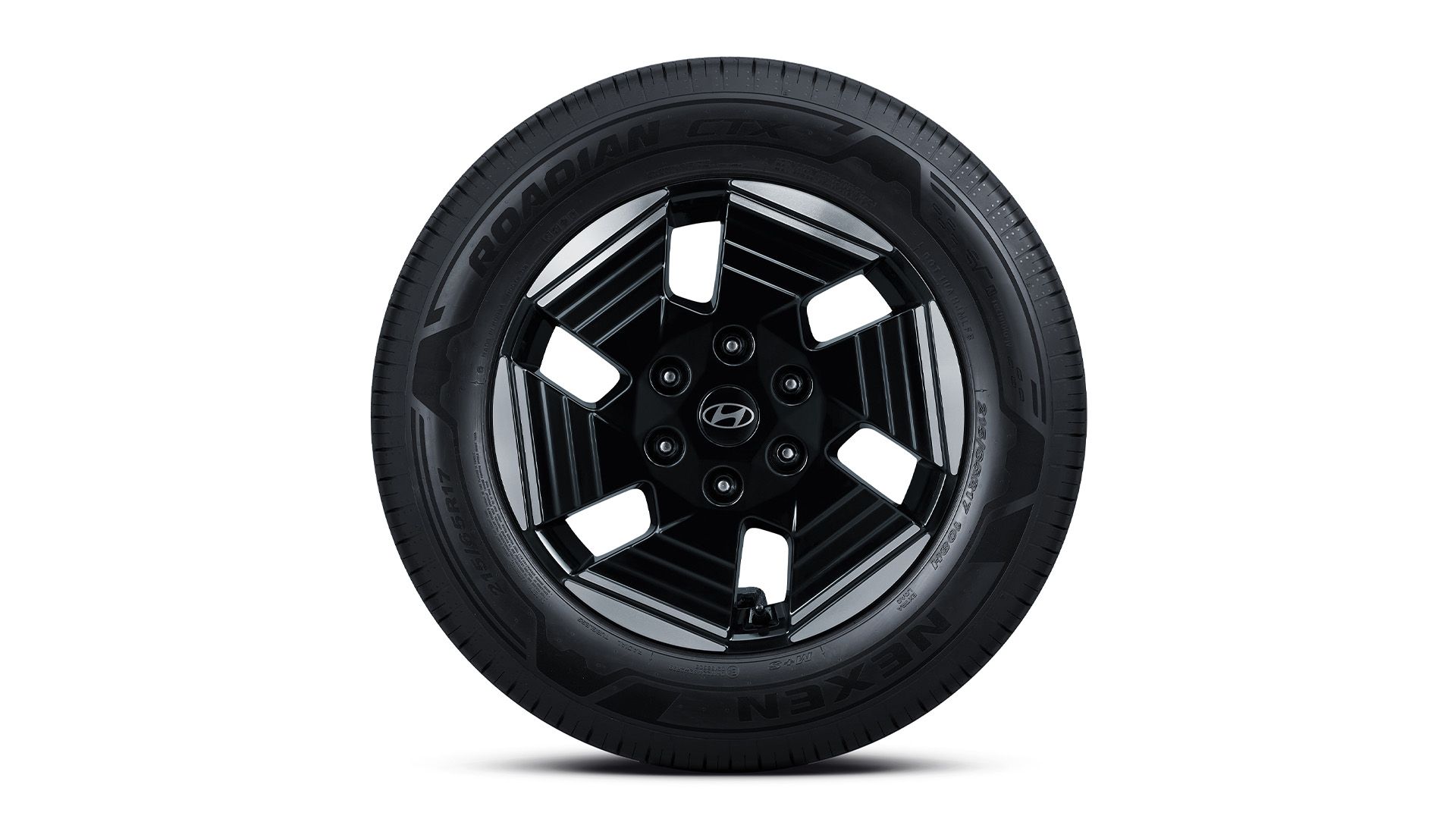 Close-up view of the 17-inch alloy wheels on Hyundai STARIA Electric Wagon.